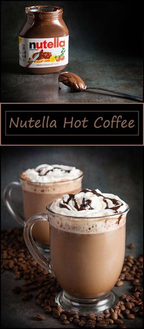 Nutella hot coffee recipe from www.seasonedsprinkles.com #chocolate #nutella #coffee #recipes #hotchocolate #mocha Nutella Coffee, Coffee Recipes Hot, Gluten Free Coffee, Chocolate Nutella, Coffee Recipe, Coffee Drink Recipes, Chocolate Shavings, How To Make Breakfast, Unique Coffee