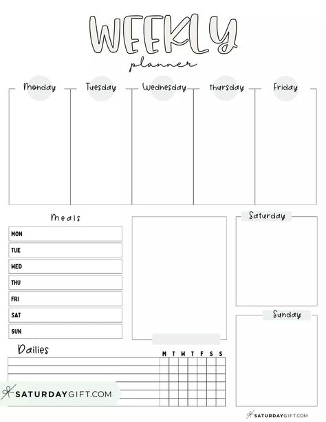 Weekly planner printable - 39 cute free weekly calendar templates | SaturdayGift in 2024 | Weekly calendar template, Free printable weekly planner template, Weekly planner template Cute Monthly Planner, Free Printable Weekly Planner Template, Free Weekly Calendar, Free Printable Weekly Calendar, Cute Weekly Planner, Weekly Planner Printable Templates, Autumn Planner, Simple Weekly Planner, Weekly Calendar Template