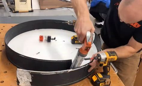 How to Make a Round Epoxy Table Mold — Blacktail Studio Epoxy Table Mold, Diy Resin Table, Resin And Wood Diy, Wood Resin Table, Epoxy Wood Table, Resin Table Top, Diy Table Top, Epoxy Table Top, Epoxy Resin Diy