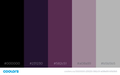 Gothic color palette for wedding Gothic Purple Color Palette, Gothic Color Palette Hex Codes, Gray And Purple Color Palette, Gothic Palette Color, Gothic Pallete Color, Necromancer Color Palette, Wednesday Addams Color Palette, Emo Colour Palette, Gothic Color Pallete