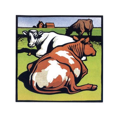 Chris Wormell, Linocut Prints Art, Printmaking Artists, Gouache Landscape, Dog Xmas, Sea Life Art, Western Paintings, Linocut Art, Cow Art