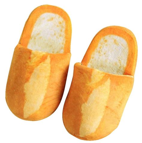 "Hahahha, oh.... wait, I need this!" —you, in like two minutes. Funny Slippers, French Baguette, Cute Slippers, Warm Home, Gag Gifts Funny, Winter Slippers, Home Shoes, Warm Slippers, Loaf Bread