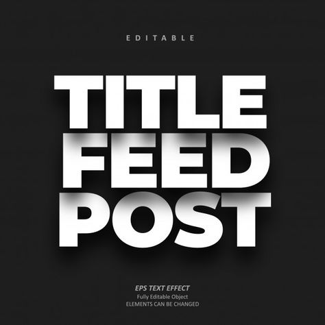 Shadow title feed post text effect edita... | Premium Vector #Freepik #vector #education #typography #marketing #font Text Title Design, Corporate Fonts Typography, Best Fonts For Edits, Creative Text Layout, Text Only Design, Corporate Typography Design, Simple Text Design, Text Creative Ads, Typography Title Design