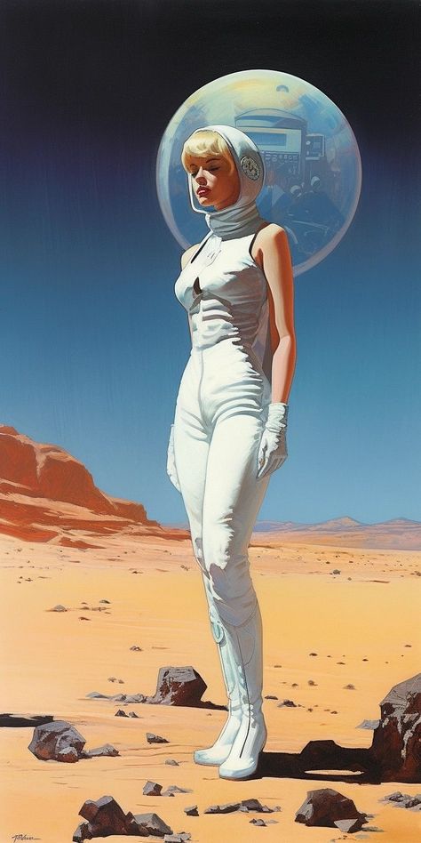 Retro Futurism Woman, Space Retro Futurism, Retro Futurism 80s, Scifi Desert, 1960s Futurism, 80s Futurism, Retro Futuristic Fashion, Retro Futurism Fashion, Space Punk