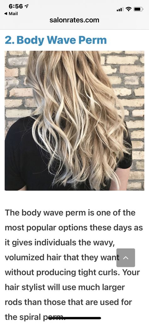 Loose Body Wave Perm, Loose Hair Perm, Perms For Long Hair Loose, Perms For Thinning Hair, Loose Wave Perm Long Hair, Body Perm Long Hair, Beach Waves Hair Perm, Lose Wave Perm, Loose Deep Perm