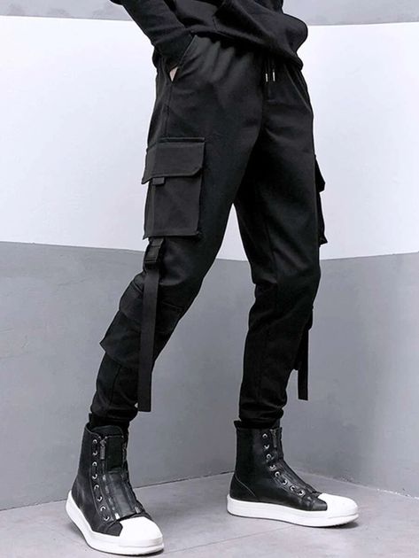 Cargo Pants Outfit Men, Techwear Men, Techwear Pants, Techwear Fashion, Pants Outfit Men, Cargo Pants Outfit, Guys Clothing Styles, Black Cargo Pants, Cool Outfits For Men