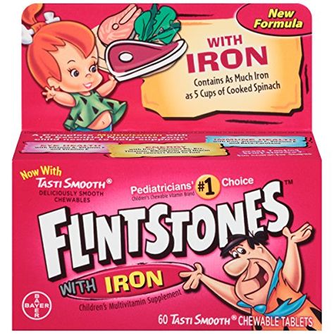 Flintstones Childrens Multivitamin plus Iron Chewable Tablets 60Count -- Click image for more details. (Note:Amazon affiliate link) #Vitamin Flintstones Vitamins, Kids Vitamins, Childrens Vitamins, Chewable Vitamins, Vitamin Brands, Multivitamin Tablets, Multivitamin Supplements, Vitamins For Kids, Vitamins & Supplements