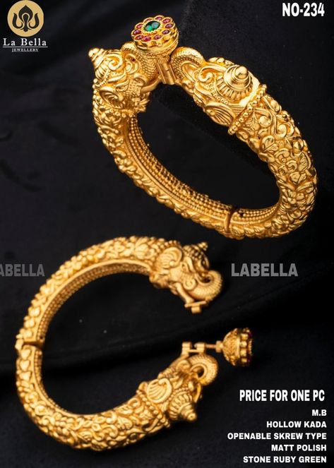 Heavy Bracelet Gold For Women, Gold Heavy Bangles, Kadiyalu For Women, Kadiyam Bangles For Women, Necklace Set Indian Bridal Jewelry, Kids Gold Jewelry, Gold Temple Jewellery, Antique Necklaces Design, Gold Bangles For Women