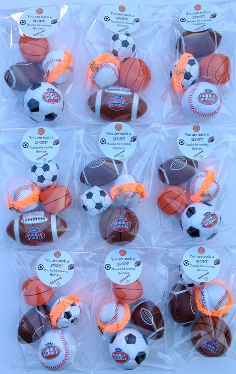 Sports Party Favors, Sports Baby Shower Theme, Sports Baby Shower, Sports Theme Birthday, Ball Birthday Parties, Sports Birthday Party, Boy Party Favors, Ball Birthday, Sports Birthday