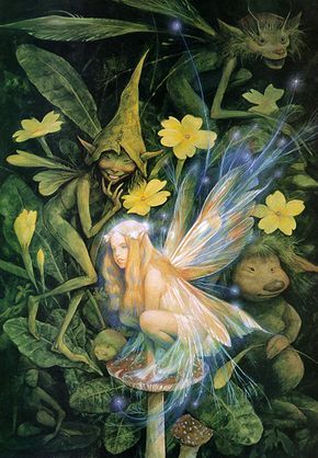 Brian Froud's strange and wonderful art. Now I want to go watch The Dark Crystal again... Seelie Fae Aesthetic, Faerie Folklore, Creepy Fairy, Faerie Aesthetic, Weird Aesthetic, Fae Art, Brian Froud, Faery Art, Fairy Paintings