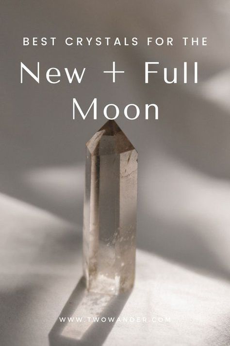 The energies of the New Moon and Full Moon are different and so naturally align with different types of crystals, read the list to see which are the best ones for each! Elysium Rituals x Two Wander #crystals #mooncrystals #fullmooncrystals #mooncrystal #fullmooncrystal Crystals For Moon Phases, New Moon Crystal Cleanse, Charging Crystals New Moon, Moon Crystal Aesthetic, Crystals For New Moon, Crystals For Full Moon, Crystals Full Moon, New Moon Crystals, Full Moon Crystals