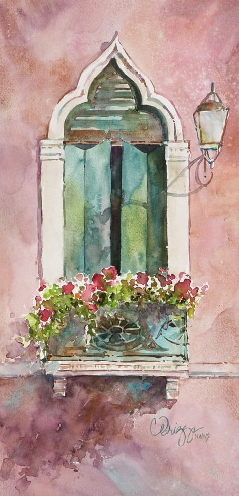 Italy | Cindy Briggs Watercolor Paintings & Art Workshops Watercolor House Painting, Architecture Drawing Sketchbooks, Learn Watercolor Painting, Italian Paintings, Watercolor Architecture, Italy Painting, Learn Watercolor, Watercolor Tips, Landscape Art Painting