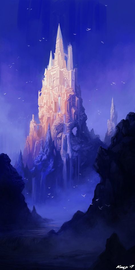 Animation Backgrounds - Album on Imgur Fantasy Realm, Fotografi Kota, Heroic Fantasy, Castle In The Sky, Fantasy Castle, Fantasy City, Fantasy Setting, Fantasy Places, A Castle