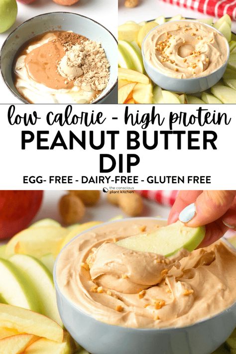 Wic Recipes, Protein Dip, Peanut Butter Yogurt Dip, Easy Protein Snacks, High Protein Peanut Butter, High Protein Yogurt, Protein Peanut Butter, Peanut Butter Dip, Peanut Butter Yogurt