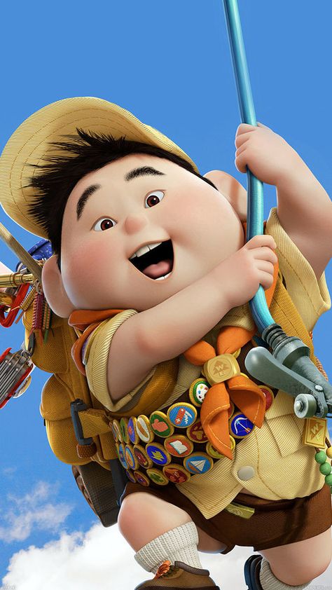 Disney Iphone Wallpapers, Russell From Up, Russel Up, Disney Movie Up, Up Pixar, Up The Movie, Wilderness Explorer, Disney Quote, Karakter Marvel