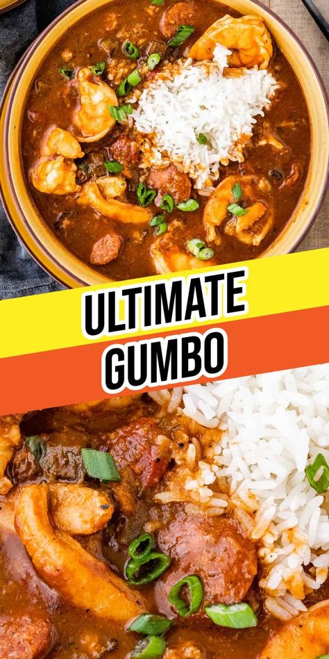 Okra And Shrimp Gumbo, Gumbo Roux Recipe New Orleans, Gumbo Recipe No Seafood, Homemade Gumbo Recipe New Orleans, Shrimp And Okra Gumbo Recipe, Best Seafood Gumbo Recipe Authentic, Easy Seafood Gumbo Recipe Louisiana, Shrimp And Crab Gumbo Recipe, Crab Shrimp Chicken Sausage Gumbo