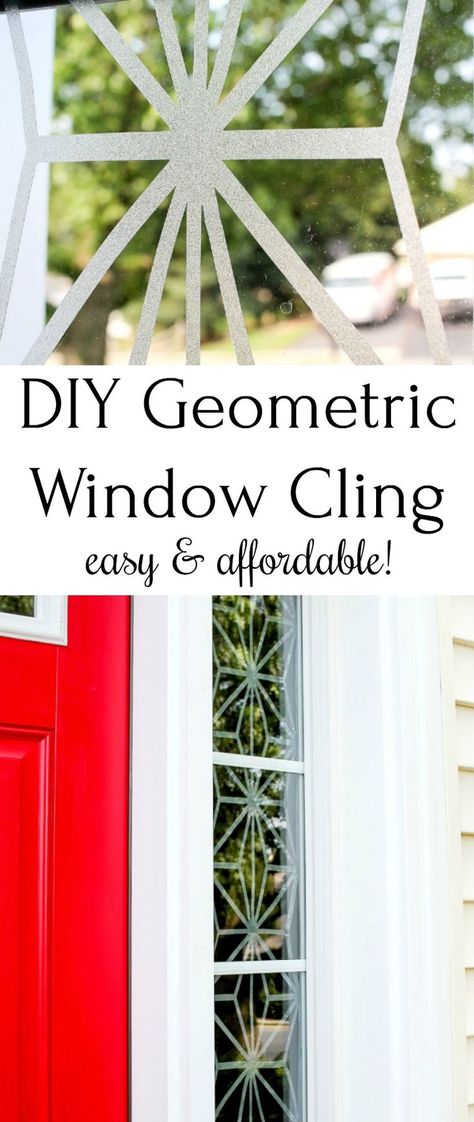 Super easy tutorial for how to create your own window cling in any pattern you want! This would be great for holidays or if you need to add more privacy! Diy Window Clings, Thrift Furniture, Budget Design, Plank Walls, Window Cling, Cheap Crafts, Diy Barn Door, Home Protection, Diy Window