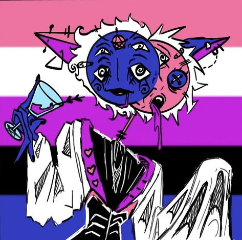 Gender Fluid Art, Genderfluid Pfp, Genderfluid Character, Genderfluid Wallpaper, Genderfluid Aesthetic, Fnaf Crafts, Lgbt Sticker, $b Wallpaper, Yandere Characters