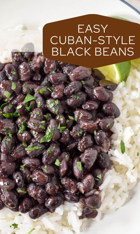 Black Bean And Plantain, Cuban Black Beans From Can, Quick Cuban Black Beans, Black Beans With Sofrito, Carribean Black Beans, Cajun Black Beans, Canned Black Bean Recipes Cuban, Easy Canned Black Beans, Paleo Black Bean Recipes