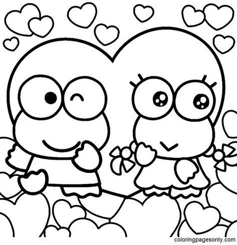 92 Free Printable Keroppi Coloring Pages Coloring pages for kids #coloringpagesforkids Coloring page for kids #coloringpageforkids Kids coloring page #kidscoloringpage 15.115 Keroppi Coloring Pages, Coloring Pages Sanrio, Sanrio Valentines, Family Coloring Pages, Christmas Activity Book, Valentines Day Coloring Page, Farm Animal Coloring Pages, Valentine Coloring Pages, Words Coloring Book