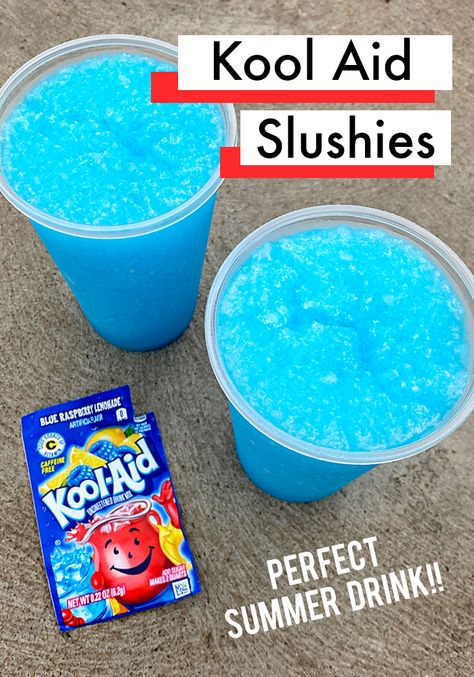 How To Make Kool Aid Slushies - Love and Marriage Apple Cider Doughnut Cake, Wrapped Meatballs, Apple Cider Doughnut, Memory Animals, Slushy Drinks, Blue Raspberry Lemonade, Flavor Combos, Frozen Treats Recipes, Slushie Recipe