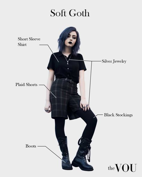 Soft Goth, Casual Goth, Laid-back Approach, Black Clothing, Everyday Style, No Specific Goth Subculture, Casual Outfits, Mysterious Touch, Obscure Jewelry, Hands, Arms, Neck, Nose, Ears, Dark Lipstick, Understated Makeup, No Heavy Eye Makeup, Long Straightened Hair, Dynamic Style, Evolving Nature, Dark Clothing, Not Limited to Black