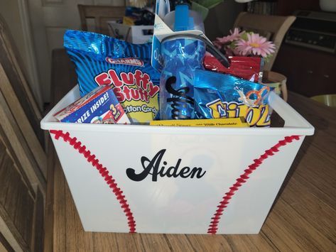 Baseball Ideas, Diamond Girl, Theme Parties, Easter Basket, Easter Baskets, Party Themes, Trash Can, Easter, Gift Ideas