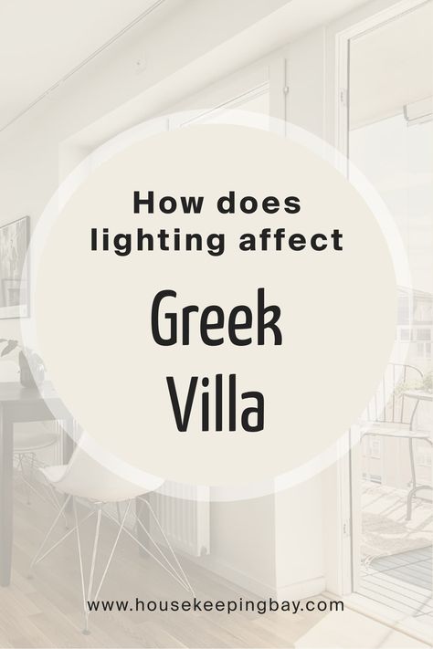 How does lighting affect Greek Villа Greek Villa Sherwin Williams, Cream Paint Colors, Greek Villa, Greek Villas, House Color Palettes, Paint Color Schemes, Neutral Paint Colors, Sherwin Williams Paint Colors, White Paint Colors