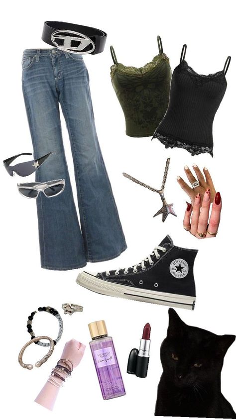 grunge , modern Y2K , Cute , style , Stylish Modern Y2k, Y2k Baddie, Y2k Cute, Outfit Png, Cute Style, Y2k Style