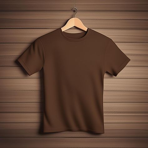 Photo mockup clothing brown tshirt blank | Premium Photo #Freepik #photo #shirt #t-shirt #polo-design #apparel Brown Graphic Design, Photo Mockup, Photoshop Video, Polo Design, T Shorts, Blank T Shirts, Brown Shirt, Shirt Template, Brown Tshirt