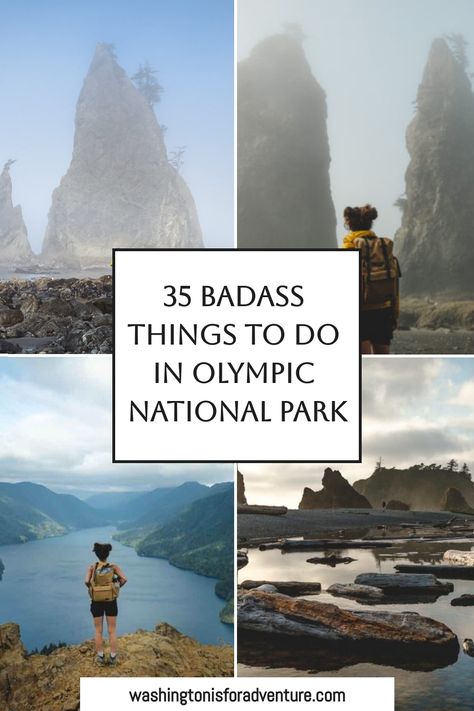 Looking for an unforgettable outdoor adventure? Olympic National Park's diverse ecosystems offer something for everyone. Climb to the summit of Mount Olympus, fish in the Sol Duc River, or watch the sunset over the Pacific Ocean. Get inspired to explore with our guide to the best things to do in Olympic National Park. Mount Olympus Washington, Things To Do In Olympic National Park, Olympic National Park Packing List, Olympia National Park, Olympic National Park Itinerary, Olympic National Park Hikes, Sequim Washington, Washington Trip, Hoh Rainforest