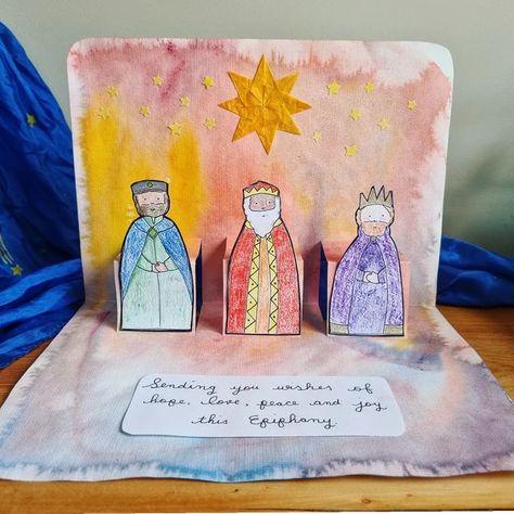 Kings Day, Three Kings, Epiphany, Pop Up Cards, Peace And Love, Pop Up, My Girl, Watercolor Paintings, Christmas