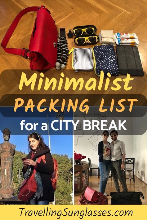 City Vacation Packing List, Clothes For City Break, Weekend Backpacking List, Minimalist Weekend Packing List, 3 Day Trip Packing List Travel Light, City Break Packing List, 3 Day Weekend Packing List, Long Weekend Packing List, Minimal Packing List