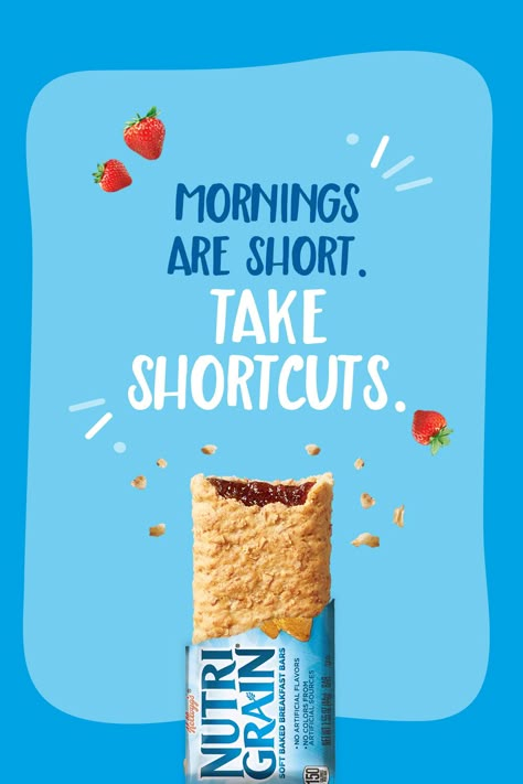 Made with real fruit and whole grains, so you can make the most of your morning. Breakfast Design Ideas, New Product Ads, Strawberry Breakfast Bars, Baked Breakfast Bars, Coffin Art, Baked Breakfast, Strawberry Breakfast, Product Ads, Ads Creative Advertising Ideas