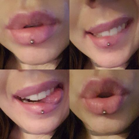 Bottom Lip Piercing Middle Stud, The Ashley Piercing, Persings Lip, Ashley Lip Piercing Aesthetic, Lips Piercing Aesthetic, Ashley Piercing Aesthetic, Lip Piercing Ashley, Ashley Piercing Jewelry, Tounge Pericings Aesthetic