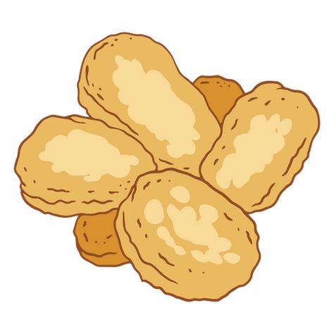 Chicken nuggets food icon PNG Design Chicken Nuggets Illustration, Chicken Nuggets Drawing, Chicken Nugget Drawing, Food Icon Png, T Shirt Design Software, Chicken Icon, Veggie Nuggets, Chicken Illustration, Food Icon