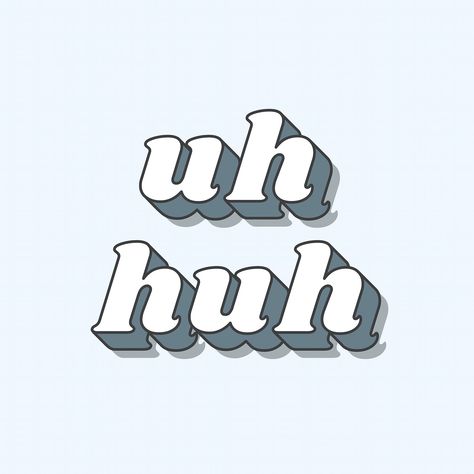 Uh Huh word retro typography vector | free image by rawpixel.com / Wit 3d Fonts, 3d Font, Retro Typography, Uh Huh, 3d Letters, 3d Effect, Free Image, Premium Vector, Free Images