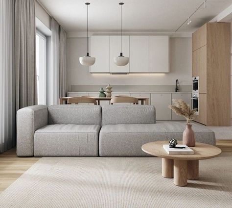 Japandi Interior, 아파트 인테리어, Minimalist Interior, Home Room Design, Apartment Interior, Minimalist Living Room, Living Room Lighting, Living Design, Living Room Interior