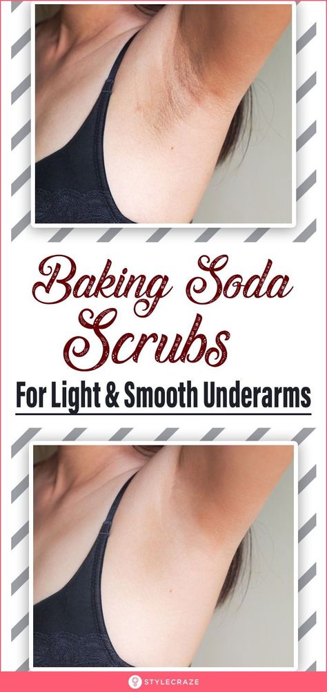 Smelly Underarms, Baking Soda Scrub, Armpit Whitening, Dark Armpits, Remove Unwanted Facial Hair, Unwanted Hair Growth, Underarm Hair Removal, Armpit Fat, Dark Underarms