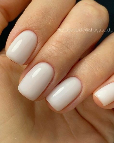 Milky Nails, Squoval Nails, Grunge Nails, Minimal Nails, Casual Nails, Classic Nails, White Nail, Neutral Nails, Classy Nails