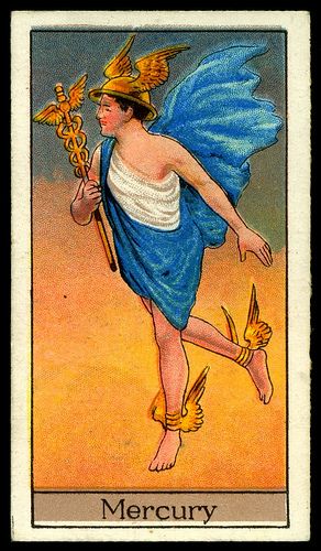 Mercury And Psyche, Mercury God Art, Mercury Mythology, Artemis Tarot Card, Mercury Roman God, Roman Pantheon, Mythological Gods, Gods Goddesses, Magia Das Ervas