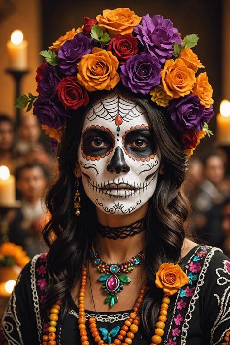 Spirits and Celebrations: Experiencing the Day of the Dead in Mexico Day Of The Dead Mexico, Day Of The Dead Mask, Mexican Halloween, Dia De Los Muertos Decorations Ideas, Mexico Day Of The Dead, Fleeting Moment, Paint Face, Mexican Day Of The Dead, Halloween Diy Outdoor