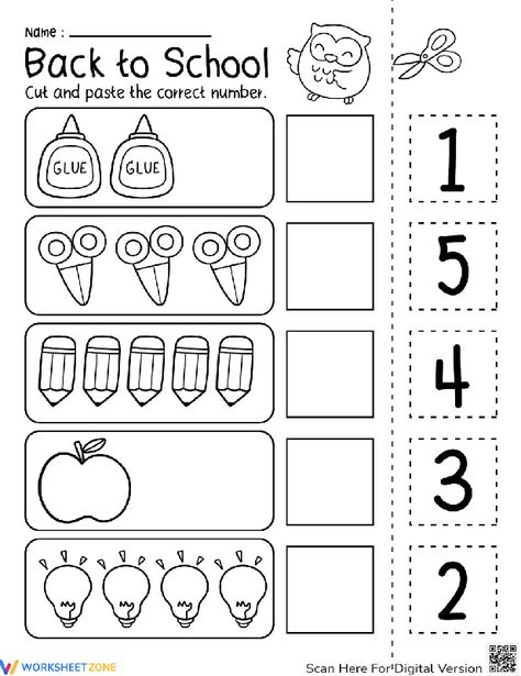 Worksheet Mathematics For Preschool, Free Prek Worksheets, Number Concept Worksheets, First Day Of School Math Activities, Math For Preschoolers Worksheets, Back To School Worksheets Kindergarten, Back To School Math Activities Preschool, 1-10 Worksheet Preschool, Teaching Patterns Preschool