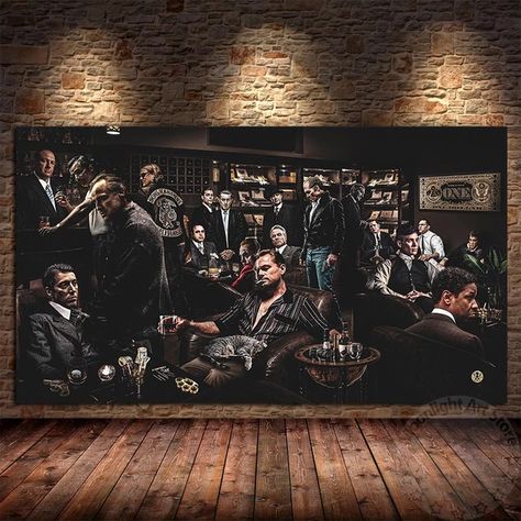 Wolf Of Wall Street Painting, Wolf On Wall Street, Deco Cinema, Movie Character Posters, Bar Deco, Top Movie, Texture Canvas, Podcast Studio, Banksy Graffiti