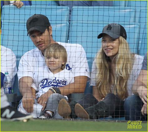 Sarah Roemer, Chad Micheals, Tessa And Scott, Michael Murray, Chad Michael Murray, Dodgers Baseball, Celebrity Kids, Tv Movies, Baseball Game