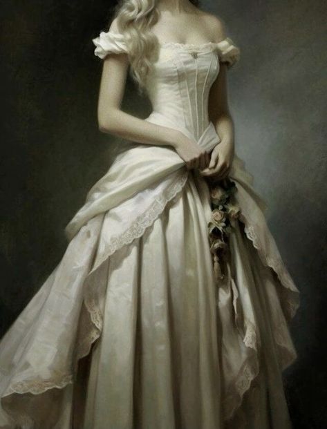 Junk Couture, Palace Aesthetic, Contour Fashion, 1800s Dresses, Gown Aesthetic, Victorian Ball Gowns, 1800's Dress, Gowns Aesthetic, Old Fashion Dresses