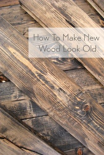 how to distress wood making new wood look old Make New Wood Look Old, Deco Champetre, Young House Love, Diy Holz, Aging Wood, Into The Woods, Weathered Wood, Barnwood, Old Wood