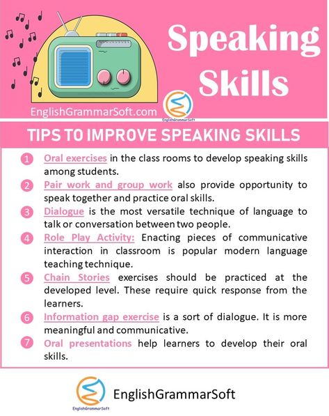 Speaking Skills in Communication and tips to improve speaking skills. Definition: Speaking is described as an interactive process of constructing meaning that involves producing and receiving and processing information. Speaking is an important skill and by mastering it, one can communicate. #speakingskills How To Improve English Speaking Skills, Speaking Skills Communication, Polite English, Communicative English, Gamification Education, Improve Speaking Skills, Conversation Starters For Kids, Improve Writing Skills, Speaking Tips