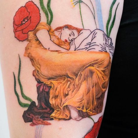 June Tattoo, Flaming June, Frederic Leighton, Humanoid Sketch, Tattoos, On Instagram, Instagram, Art