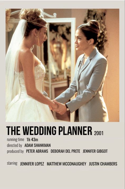 Wedding Movies To Watch, 2000 Movie Aesthetic, Jlo The Wedding Planner, Comfort Movies List, Wedding Planner Poster, The Wedding Planner Movie, Wedding Planner Aesthetic, Romcom Movies, Collateral Beauty